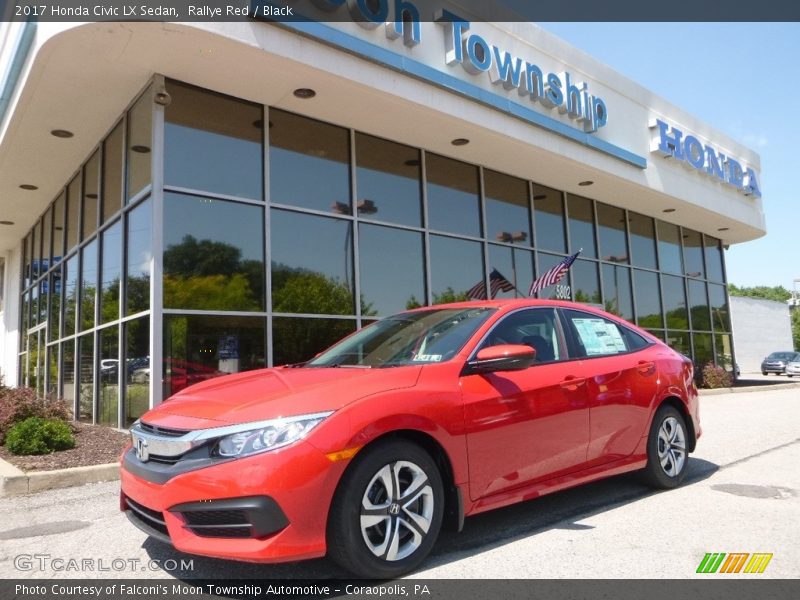 Rallye Red / Black 2017 Honda Civic LX Sedan