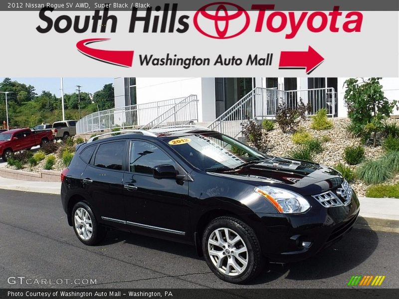 Super Black / Black 2012 Nissan Rogue SV AWD