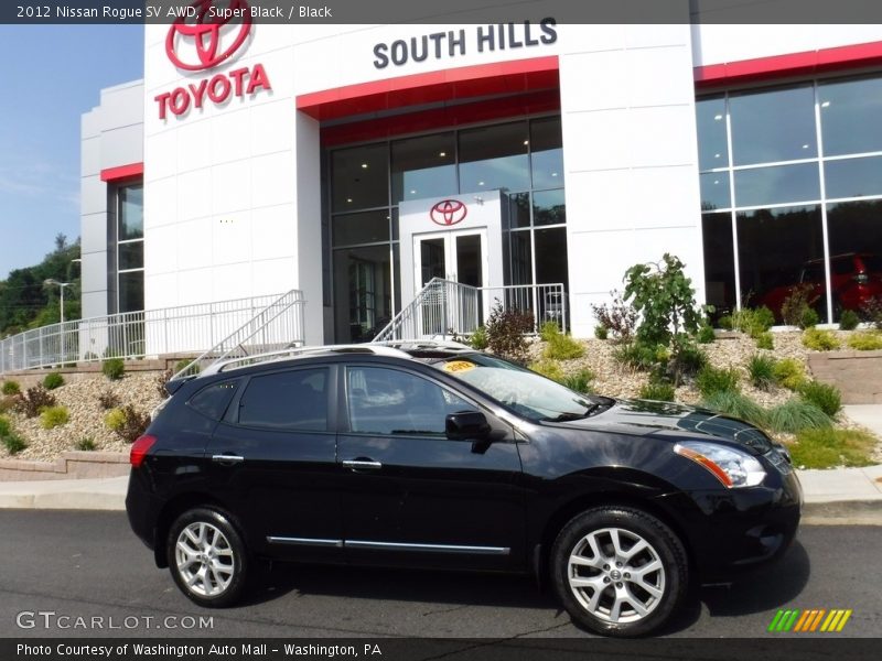 Super Black / Black 2012 Nissan Rogue SV AWD