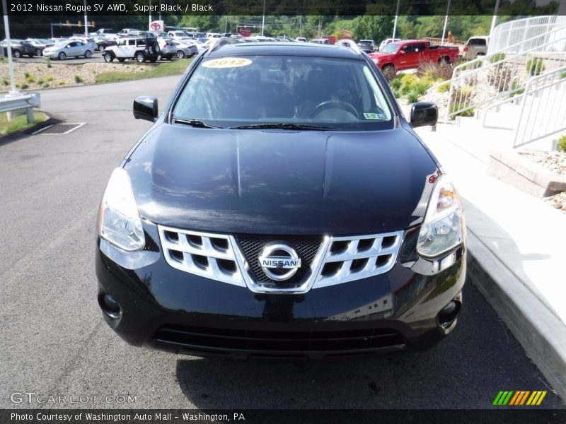Super Black / Black 2012 Nissan Rogue SV AWD