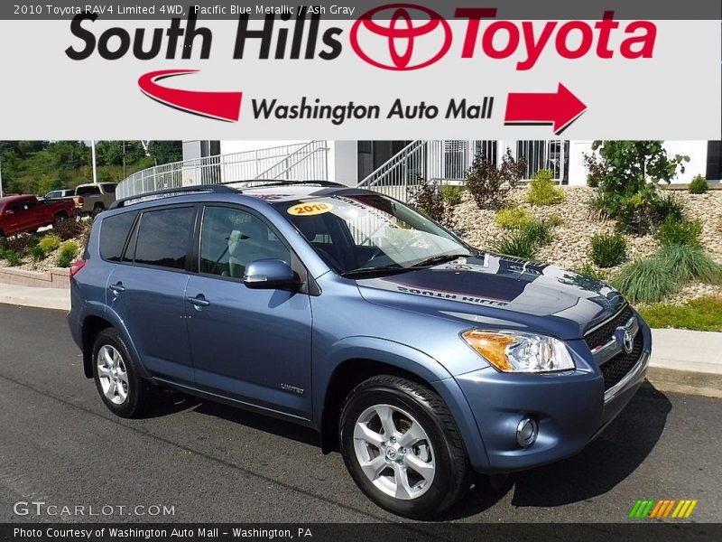 Pacific Blue Metallic / Ash Gray 2010 Toyota RAV4 Limited 4WD