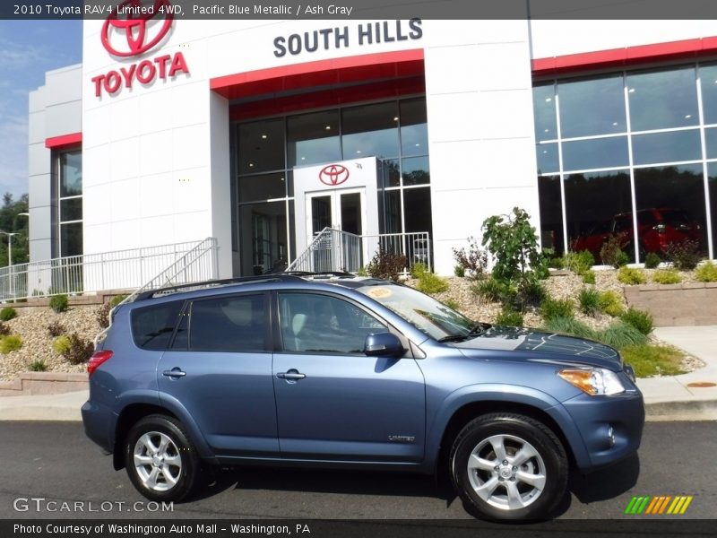 Pacific Blue Metallic / Ash Gray 2010 Toyota RAV4 Limited 4WD