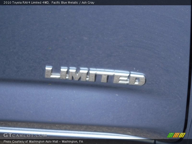 Pacific Blue Metallic / Ash Gray 2010 Toyota RAV4 Limited 4WD