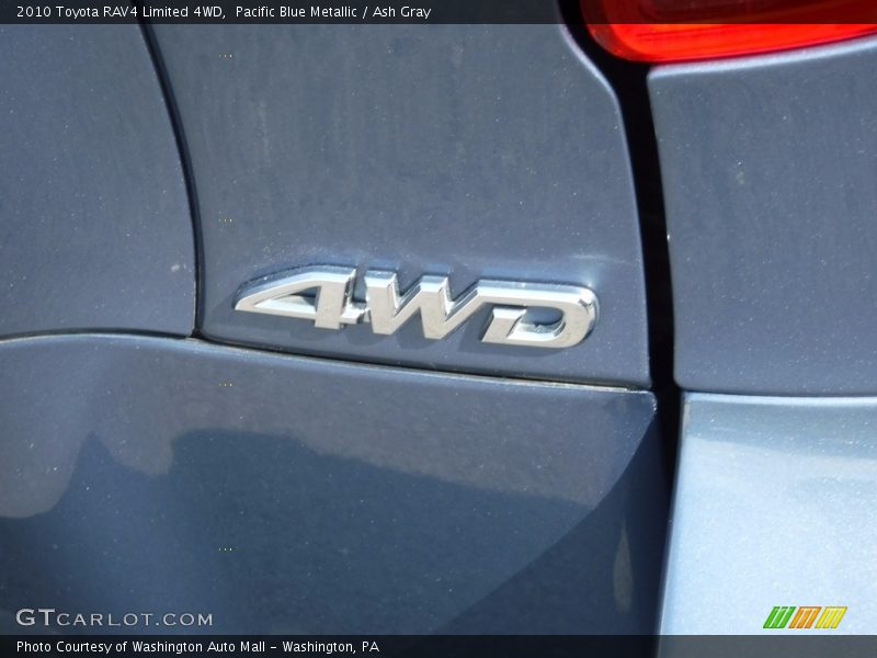 Pacific Blue Metallic / Ash Gray 2010 Toyota RAV4 Limited 4WD