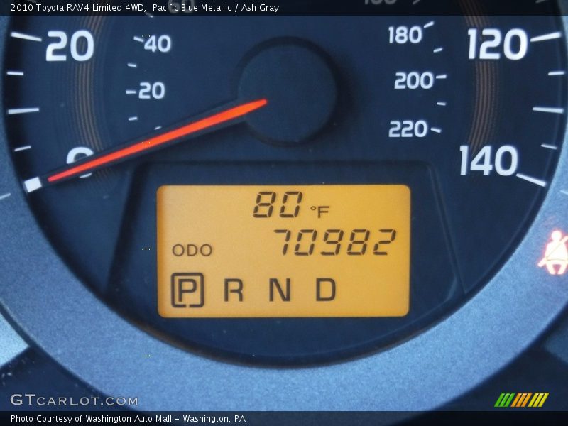 Pacific Blue Metallic / Ash Gray 2010 Toyota RAV4 Limited 4WD