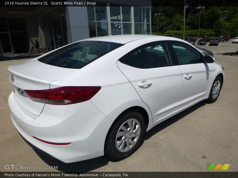 Quartz White Pearl / Beige 2018 Hyundai Elantra SE