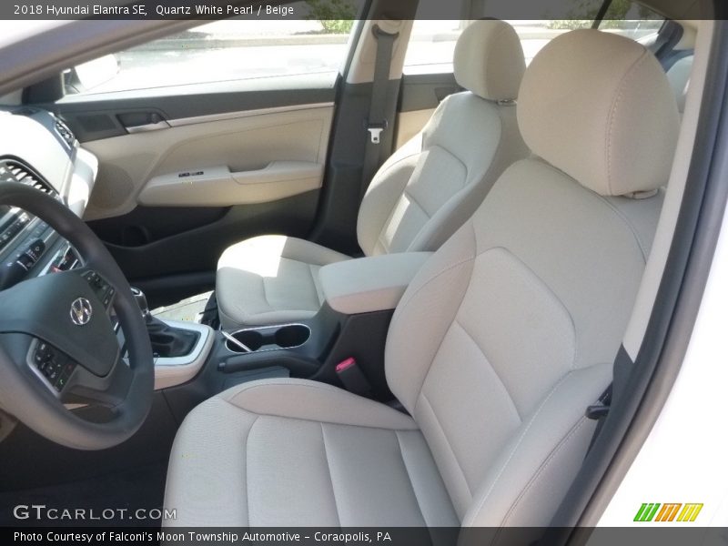 Quartz White Pearl / Beige 2018 Hyundai Elantra SE