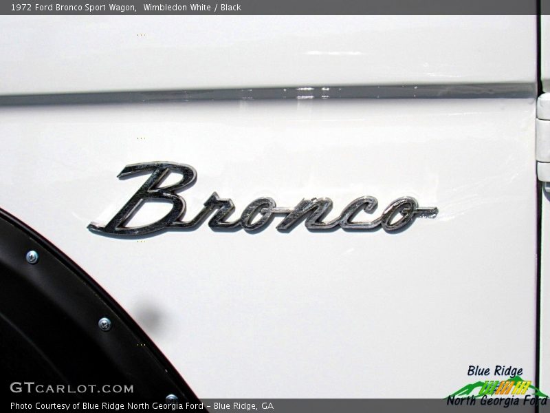 Wimbledon White / Black 1972 Ford Bronco Sport Wagon
