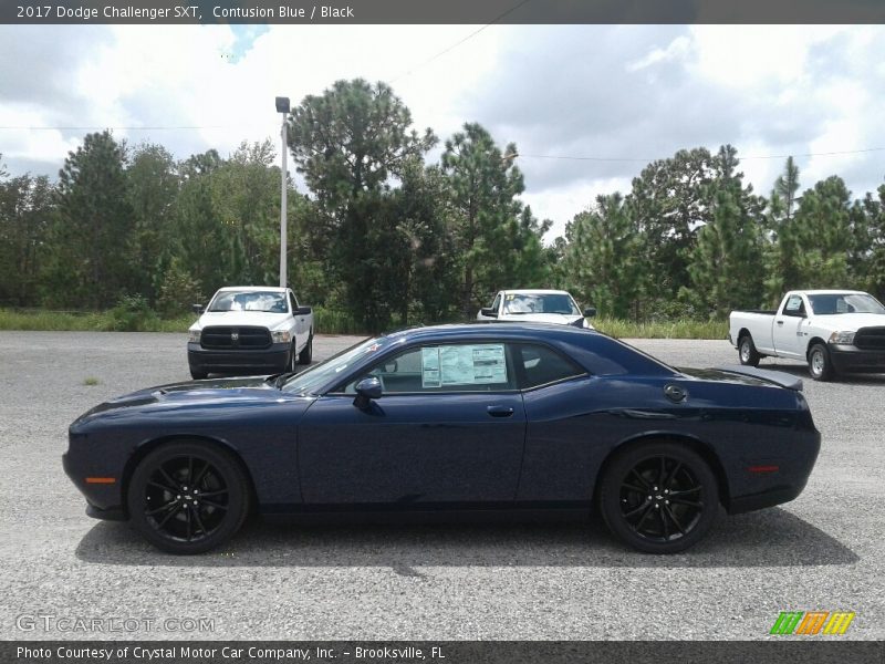 Contusion Blue / Black 2017 Dodge Challenger SXT
