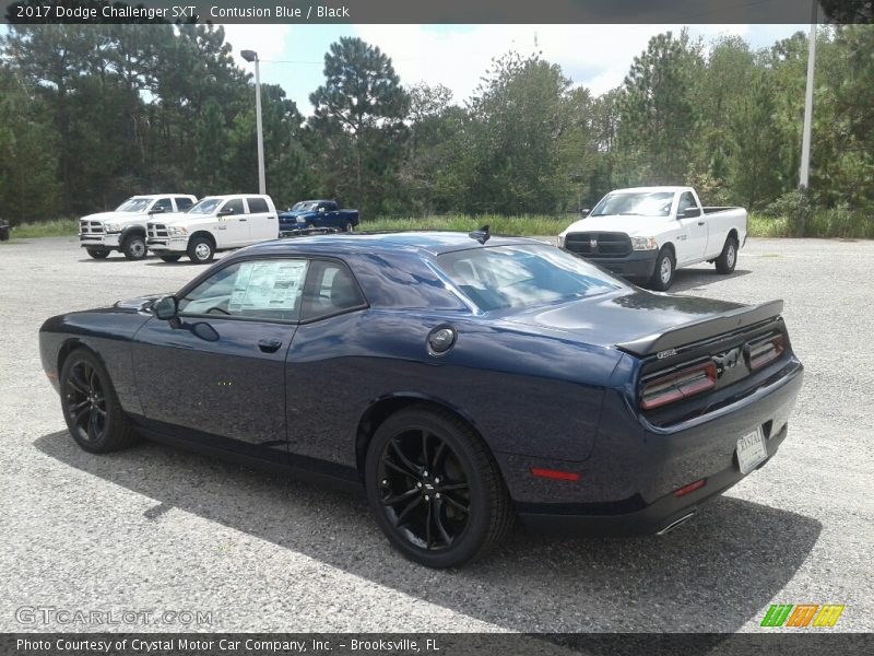 Contusion Blue / Black 2017 Dodge Challenger SXT