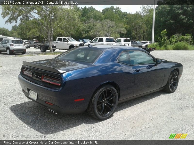 Contusion Blue / Black 2017 Dodge Challenger SXT