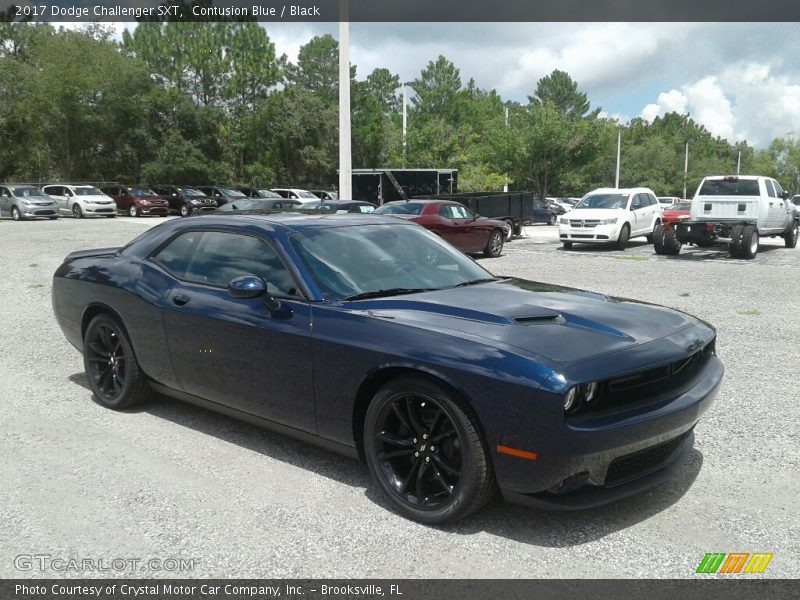 Contusion Blue / Black 2017 Dodge Challenger SXT