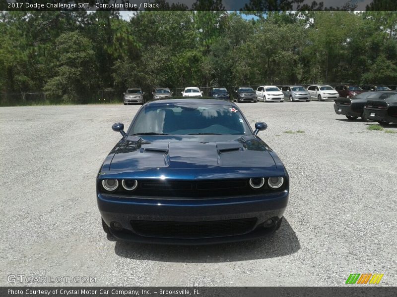 Contusion Blue / Black 2017 Dodge Challenger SXT