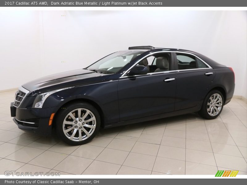 Dark Adriatic Blue Metallic / Light Platinum w/Jet Black Accents 2017 Cadillac ATS AWD