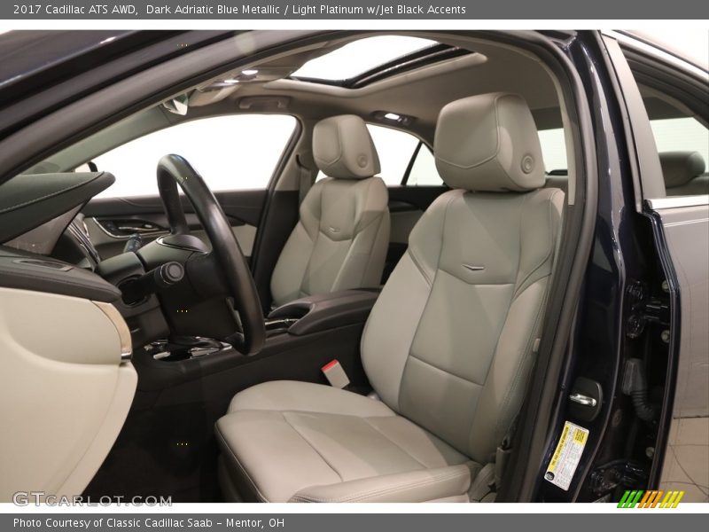 Dark Adriatic Blue Metallic / Light Platinum w/Jet Black Accents 2017 Cadillac ATS AWD