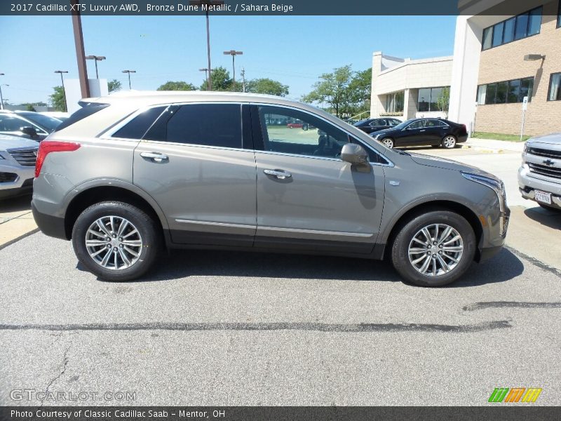 Bronze Dune Metallic / Sahara Beige 2017 Cadillac XT5 Luxury AWD