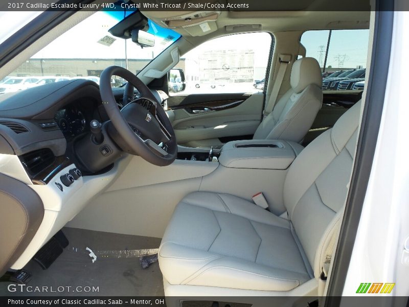 Crystal White Tricoat / Shale/Cocoa Accents 2017 Cadillac Escalade Luxury 4WD