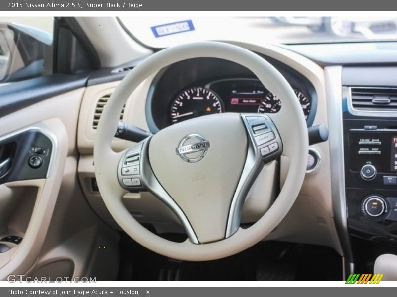 Super Black / Beige 2015 Nissan Altima 2.5 S