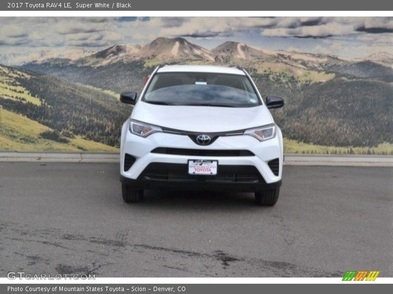 Super White / Black 2017 Toyota RAV4 LE