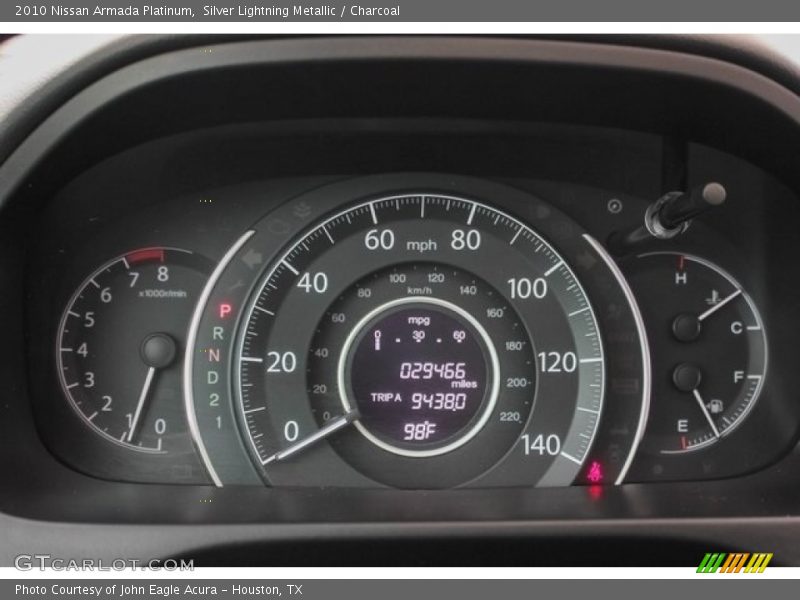 Silver Lightning Metallic / Charcoal 2010 Nissan Armada Platinum