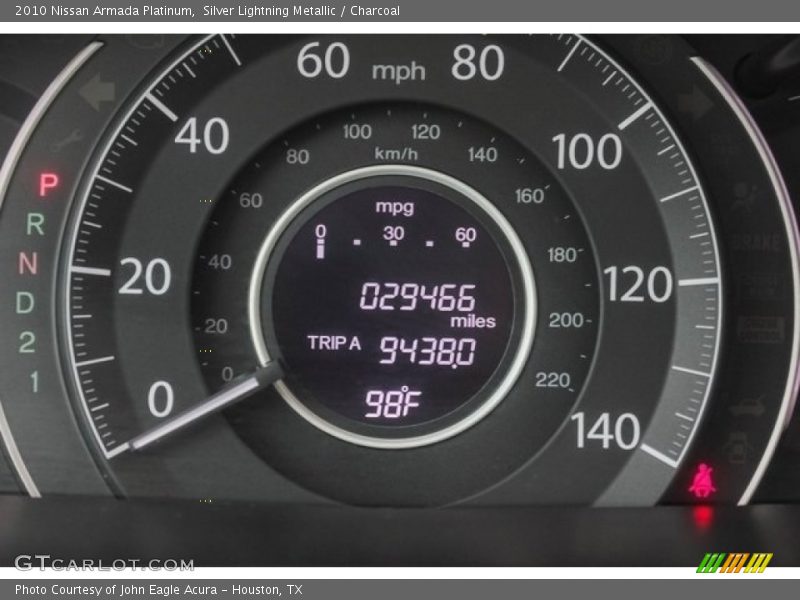 Silver Lightning Metallic / Charcoal 2010 Nissan Armada Platinum