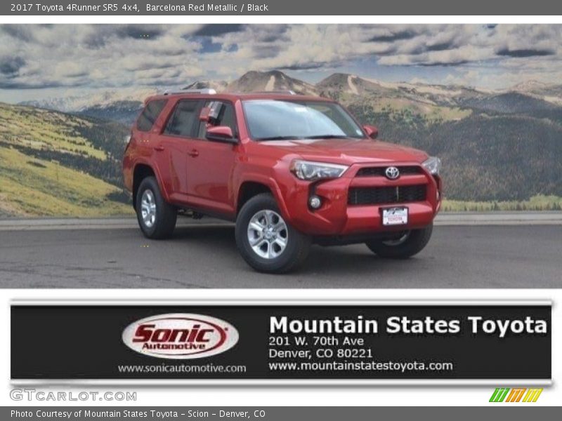 Barcelona Red Metallic / Black 2017 Toyota 4Runner SR5 4x4