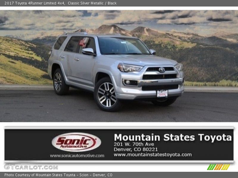 Classic Silver Metallic / Black 2017 Toyota 4Runner Limited 4x4