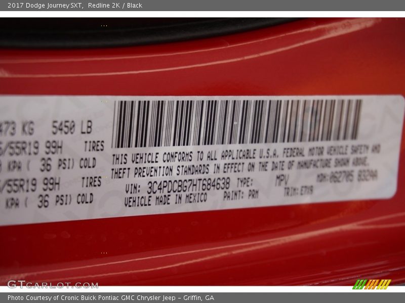 Redline 2K / Black 2017 Dodge Journey SXT