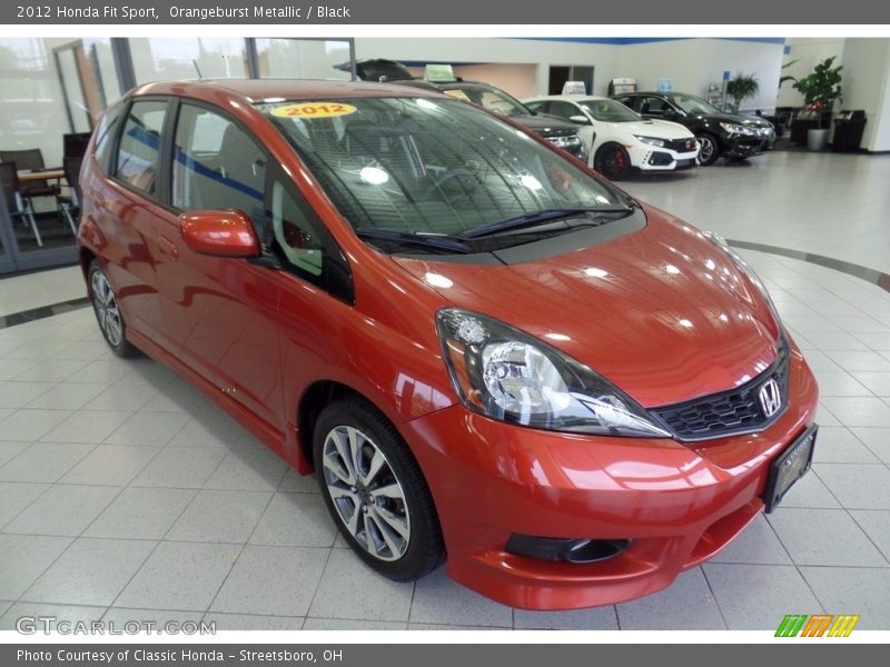 Orangeburst Metallic / Black 2012 Honda Fit Sport