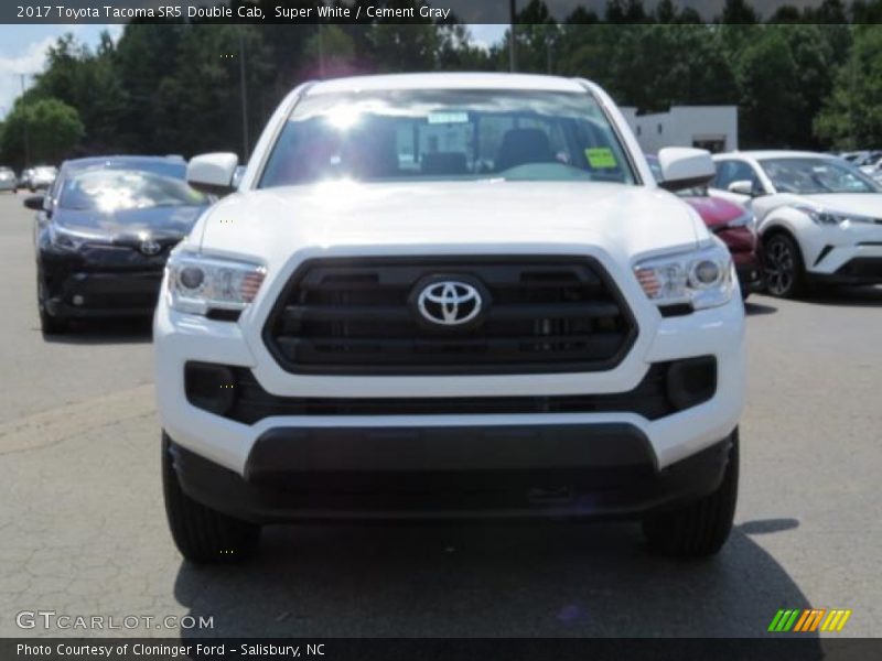 Super White / Cement Gray 2017 Toyota Tacoma SR5 Double Cab