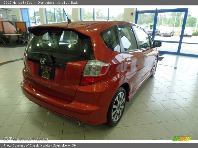 Orangeburst Metallic / Black 2012 Honda Fit Sport