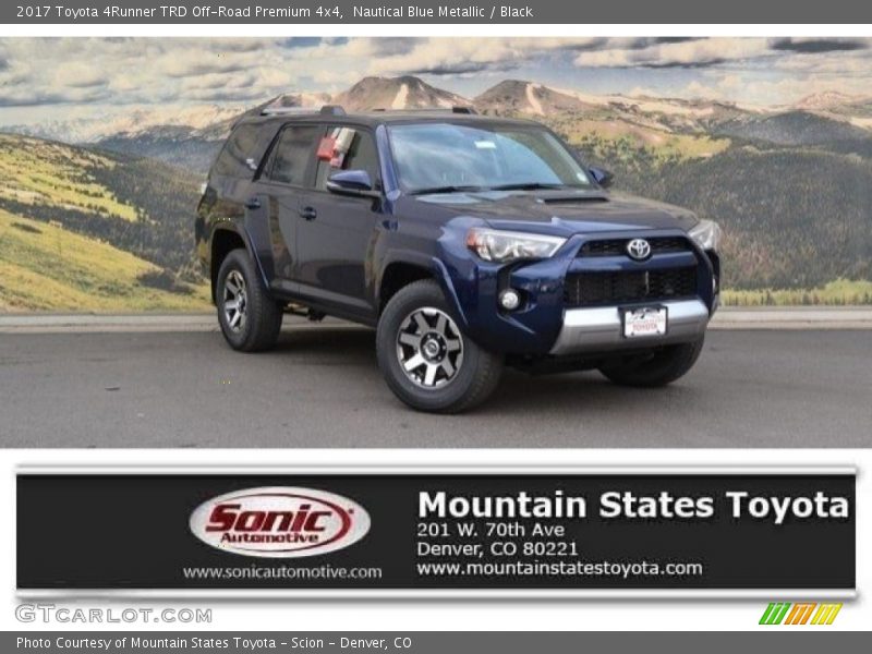 Nautical Blue Metallic / Black 2017 Toyota 4Runner TRD Off-Road Premium 4x4