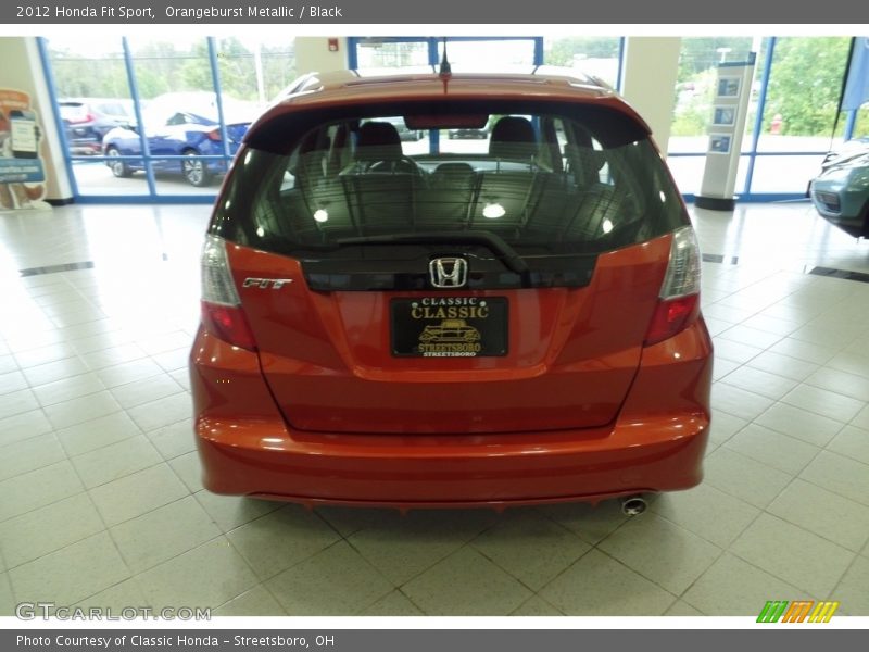 Orangeburst Metallic / Black 2012 Honda Fit Sport