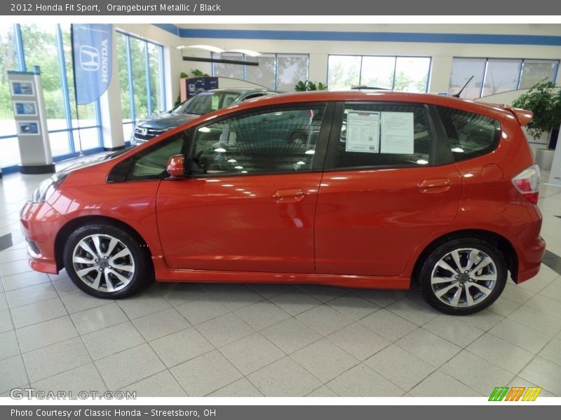 Orangeburst Metallic / Black 2012 Honda Fit Sport