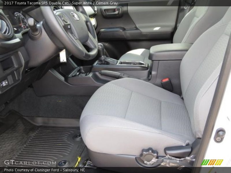 Super White / Cement Gray 2017 Toyota Tacoma SR5 Double Cab