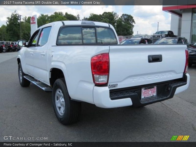 Super White / Cement Gray 2017 Toyota Tacoma SR5 Double Cab