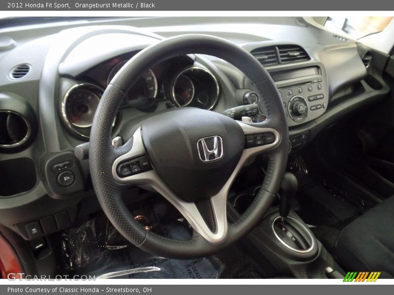 Orangeburst Metallic / Black 2012 Honda Fit Sport