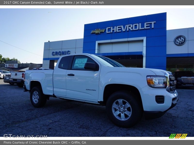 Summit White / Jet Black/­Dark Ash 2017 GMC Canyon Extended Cab