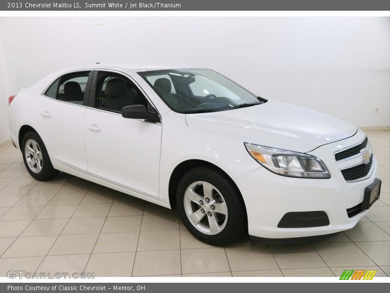 Summit White / Jet Black/Titanium 2013 Chevrolet Malibu LS