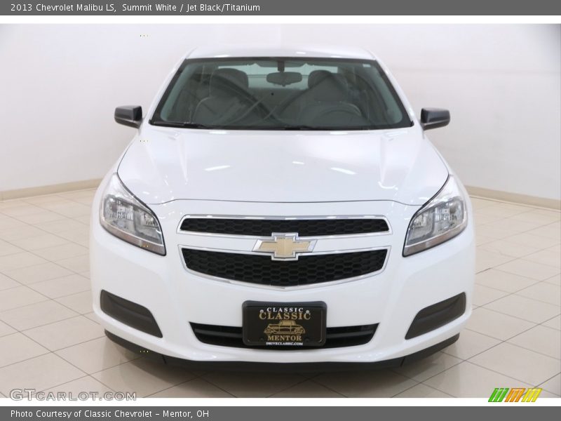 Summit White / Jet Black/Titanium 2013 Chevrolet Malibu LS