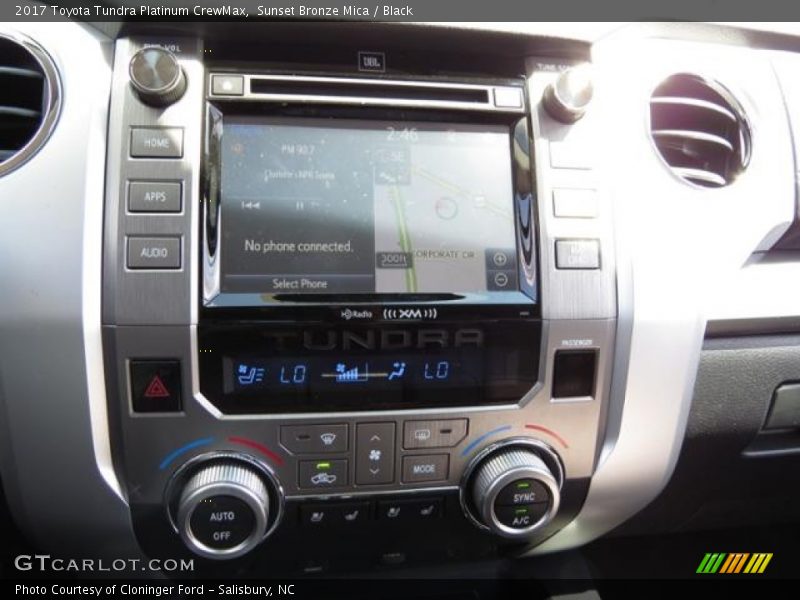 Sunset Bronze Mica / Black 2017 Toyota Tundra Platinum CrewMax