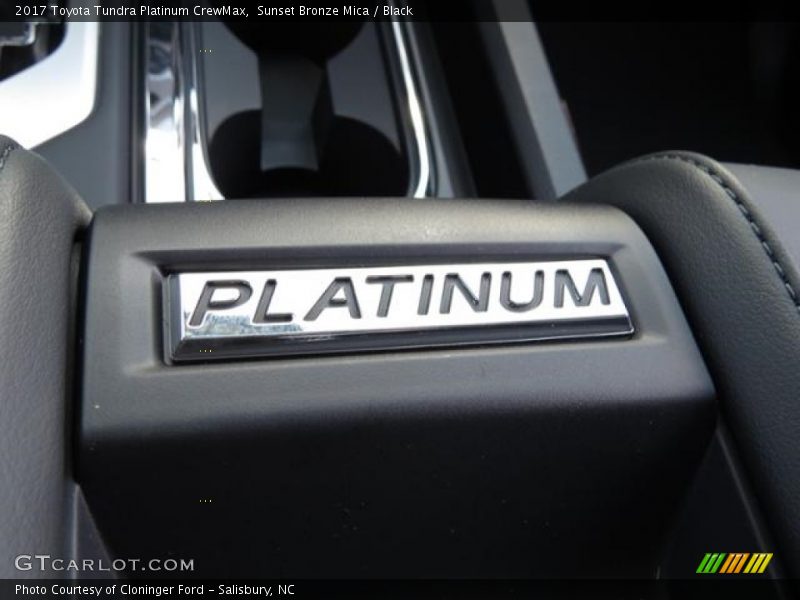 Sunset Bronze Mica / Black 2017 Toyota Tundra Platinum CrewMax