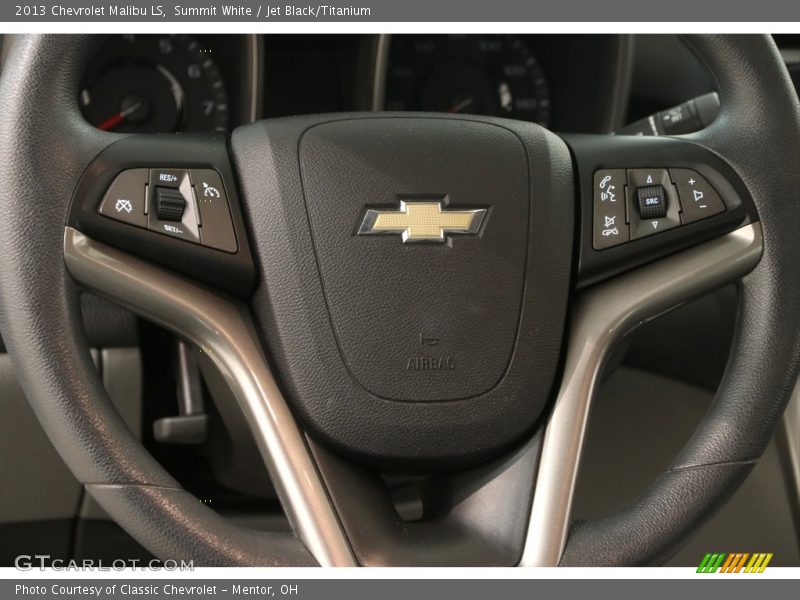 Summit White / Jet Black/Titanium 2013 Chevrolet Malibu LS