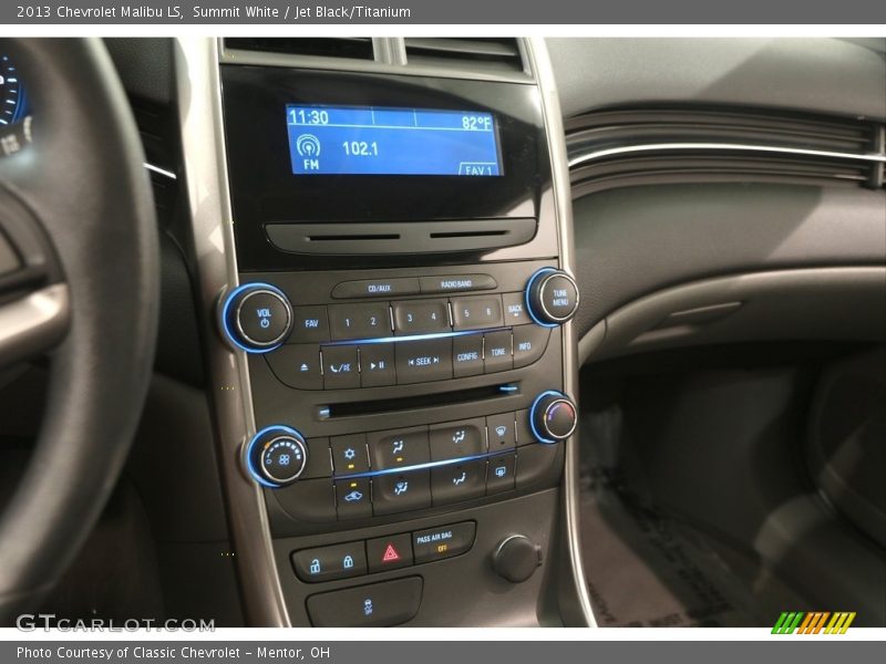 Summit White / Jet Black/Titanium 2013 Chevrolet Malibu LS