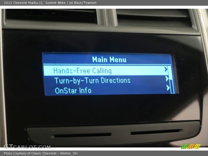 Summit White / Jet Black/Titanium 2013 Chevrolet Malibu LS