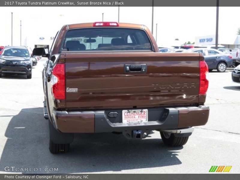 Sunset Bronze Mica / Black 2017 Toyota Tundra Platinum CrewMax