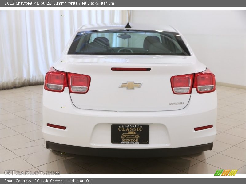 Summit White / Jet Black/Titanium 2013 Chevrolet Malibu LS