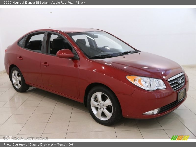 Apple Red Pearl / Black 2009 Hyundai Elantra SE Sedan