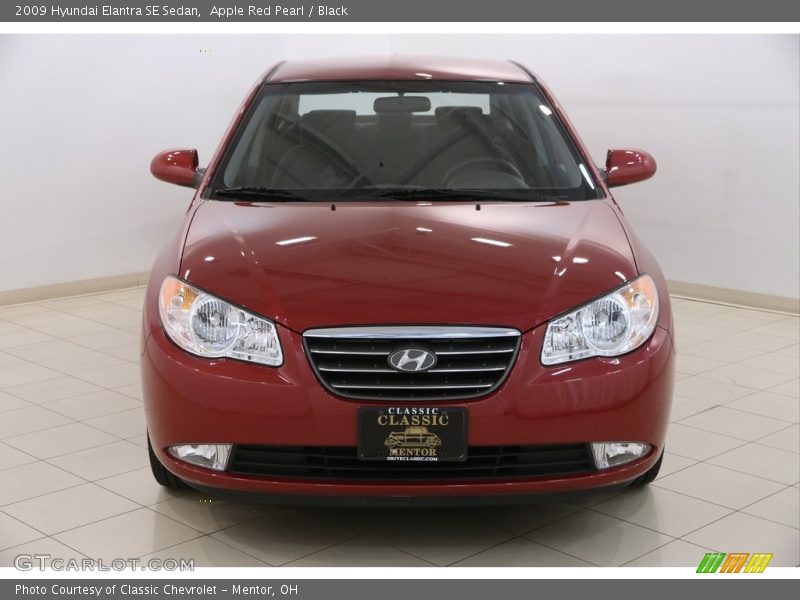 Apple Red Pearl / Black 2009 Hyundai Elantra SE Sedan