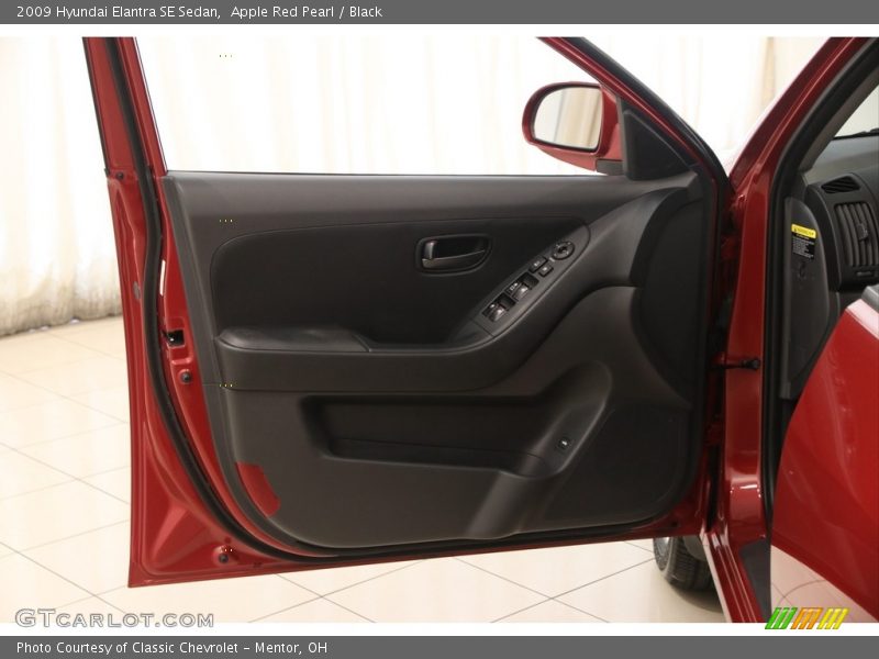 Apple Red Pearl / Black 2009 Hyundai Elantra SE Sedan